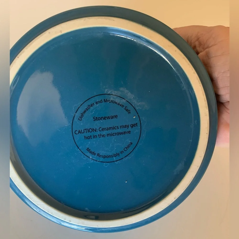 Teal Stoneware Bowl